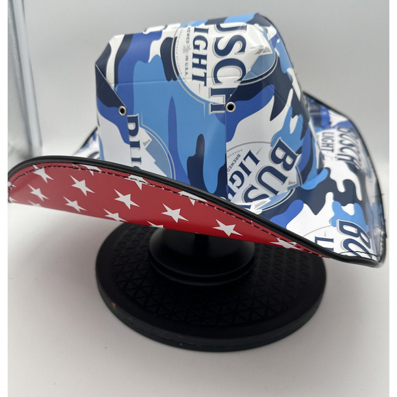 Anheuser Busch Beer Cowboy Hat Beer Box Cardboard One Size Adult NEW!! - Picture 2 of 5